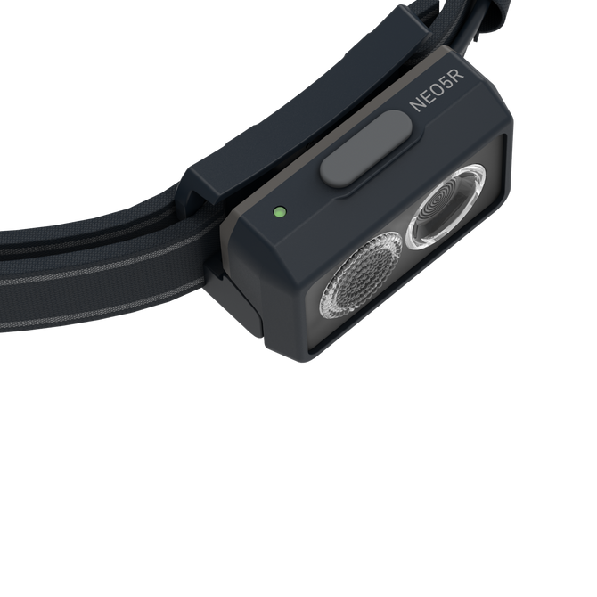 Ledlenser NEO5R 600lm Twin LED Fusion Beam Rechargeable Running Headlamp Grey