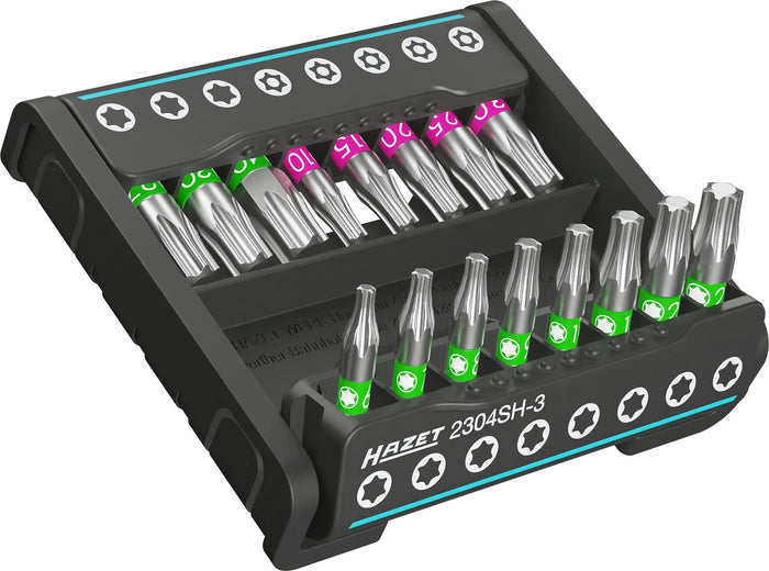 Hazet 2304SH-3 SmartHolder with 16 Screwdriver Bits Short (Torx & Tamperproof Torx)