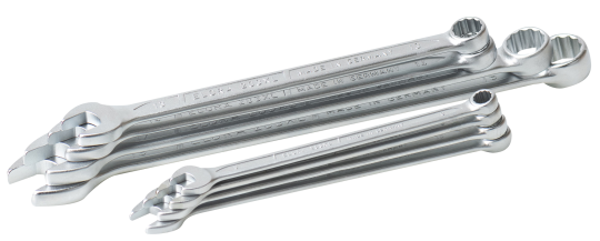 Elora Combination Spanner Set 8 Pce 8-19mm extra long 203S 8MXL