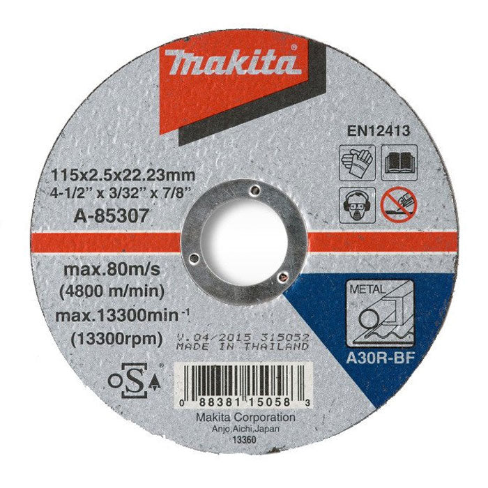 Makita 125 x 6  x 22.23mm D/C Mas Grind Disc 5 Pk