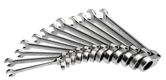 Elora Set Combination Spanner with Joint Ring Ratchet 12 Pce 204RS 12M