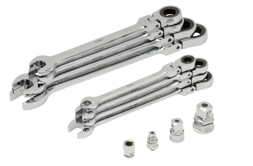 Elora Set-Combination Spanner with Joint Ring Ratchet 12 Pce 204-R S8M