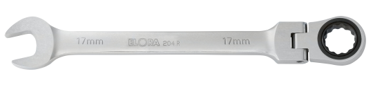 Elora Combination Spanner with Joint-Ring Ratchet 204-R 17mm