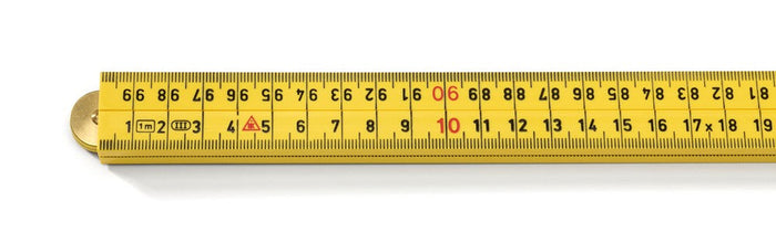 Hultafors 200904 Fibreglass 1m Folding Rule Yellow G59-1-4-12 GU