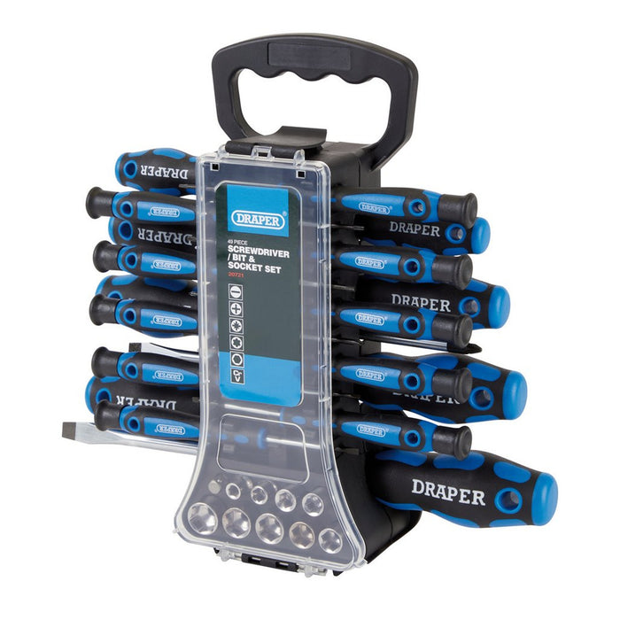 Draper Screwdriver, Socket & Bit Set, 49 Pce