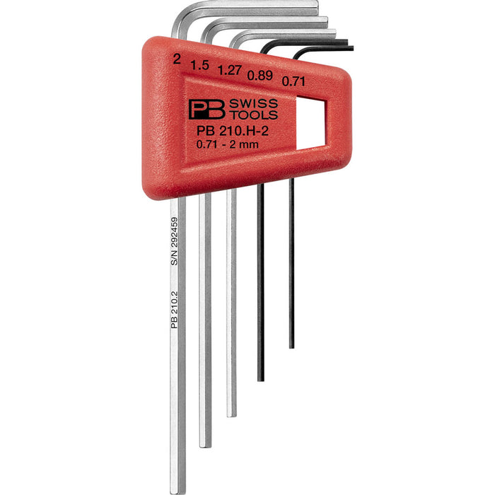 PB Swiss 5 Pce Hexagon Key L-Wrench Set in Plastic Holder