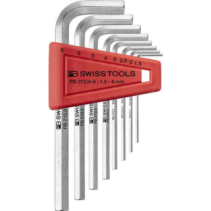 PB Swiss 8 Pce Metric Hex Key L-Wrench Set (1.5-8mm)