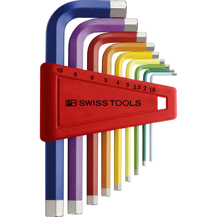 PB Swiss Rainbow 9 Pce Metric Hex Key Set (1.5-10mm)