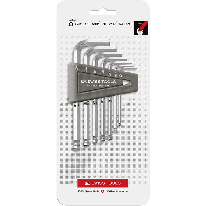 PB Swiss 7 Pce Hex Key Set with Ball-Point in Blister Pack