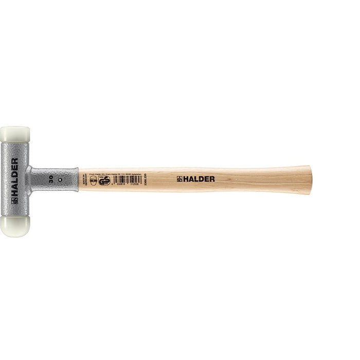 Halder 3366.W230 Soft-Face Mallet Non-Rebound Hickory Handle Ø30 Nylon
