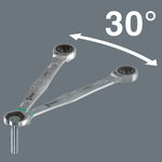 Wera 9632 Magnetic Rail 6000 Joker Imperial 1 Combination Spanner Set 8 Pce
