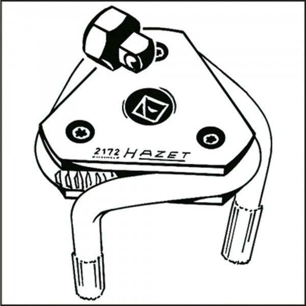 Hazet 3/8in Oil Filter Wrench 2172 65-115mm
