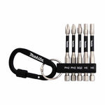 Makita 75mm Impact XPS & Carabiner Mixed Screwdriver Bit 5 Piece E-19043