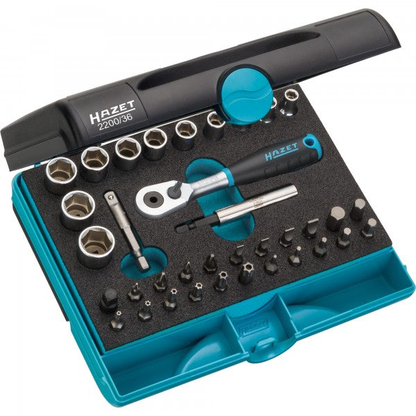 Hazet 36 Pce 1/4in Socket Set 2200/36