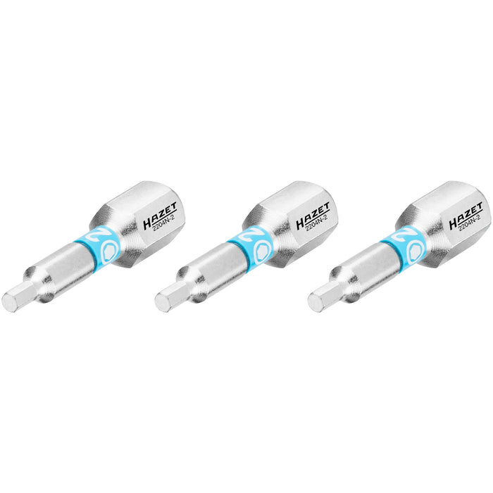 Hazet Hexagon Bit 2mm 3 Pack 2204N-2/3