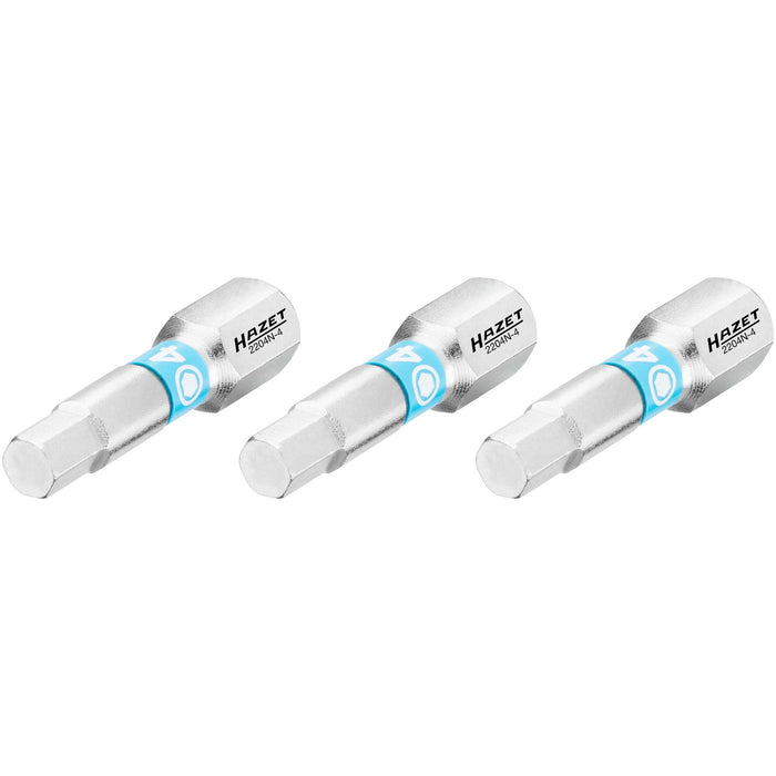 Hazet Hexagon Bit 4mm 3 Pack 2204N-4/3