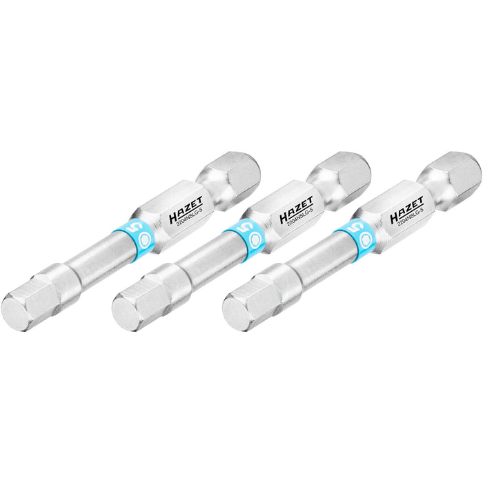 Hazet Extra Long Hexagon Bit 5mm 3 Pack 2204NSLG-5/3