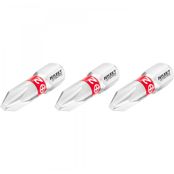 Hazet Phillips Bit PH2 3 Pack 1/4in Hex 2215N-PH2/3