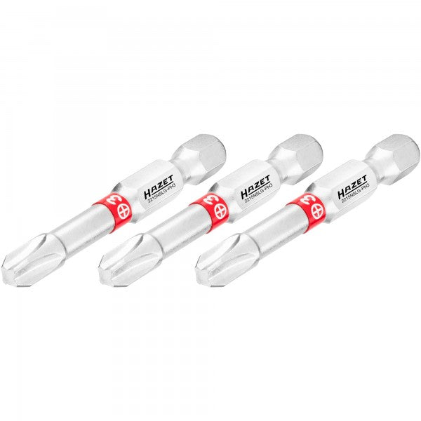 Hazet Long Phillips Bit PH3 3 Pack 1/4in Hex 2215NSLG-PH3/3