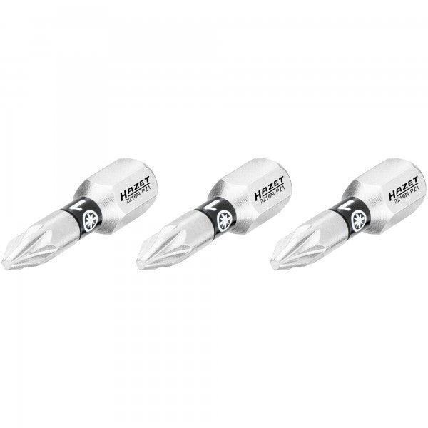 Hazet Pozi Bit PZ1 3 Pack 1/4in Hex 2216N-PZ1/3