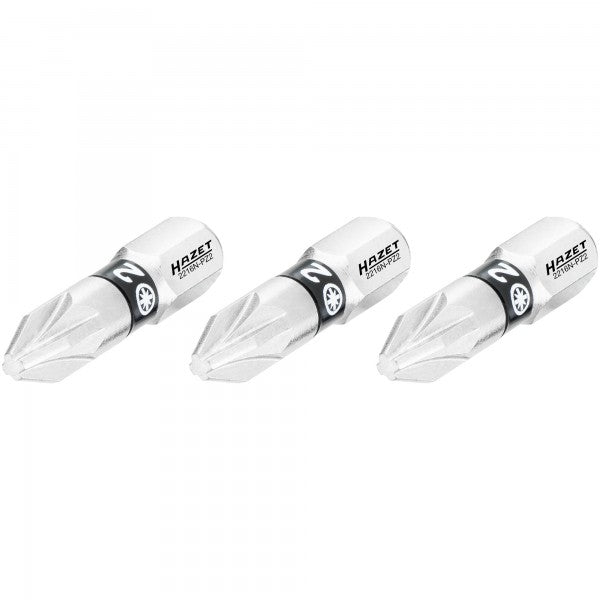 Hazet Pozi Bit PZ2 3 Pack 1/4in Hex 2216N-PZ2/3