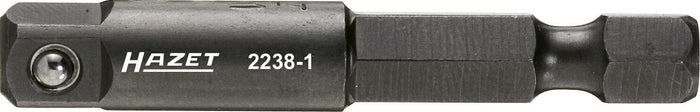 Hazet Adapter 2238-1 Hexagon Solid 6.3mm (1/4in) Square Solid 6.3mmmm (1/4in)