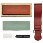 Draper Whetstone Sharpening Stone Set with Non-Slip Base and Angle Guide