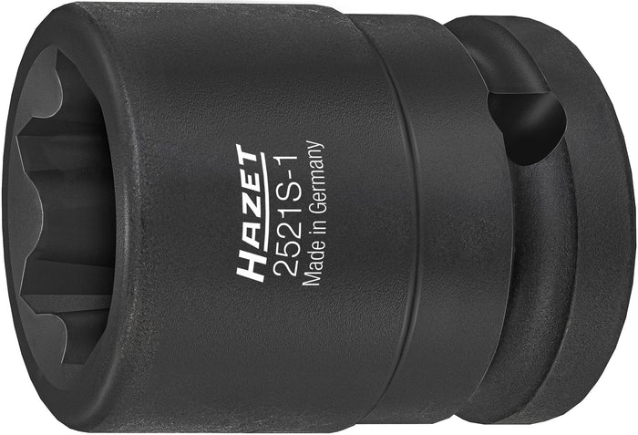 Hazet 1/2in Impact Socket Set With Groove Profile 2521S-1 