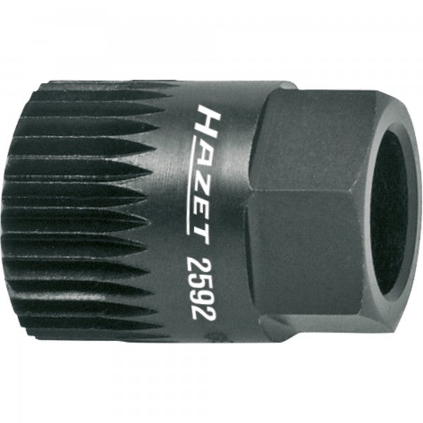 Hazet V-(Ribbed) Belt Pulley Adapter 2592 Outside Hexagon 17mm Serration Profile 19.6mm