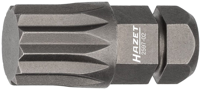 Hazet Bit 2597-02 Hexagon, Solid 8 (5/16ines) Internal Serration Profile Xzn M10