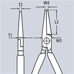 Knipex 25 06 160 SB Chain Nose Side Cutting Pliers