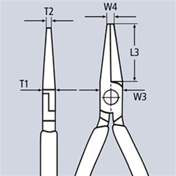 Knipex 25 06 160 SB Chain Nose Side Cutting Pliers