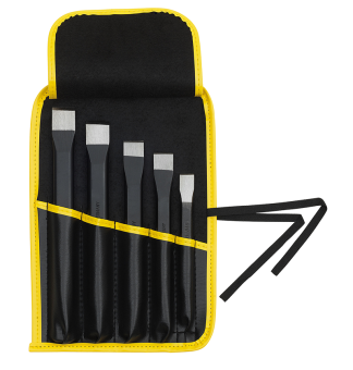 Elora Chisel set in plastic rolling pouch 5 Pce 260-S5