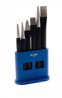 Elora Chisel and Punch Set in plastic stand 6 Pce 266KS