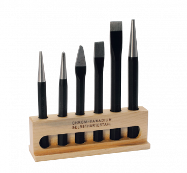 Elora Chisel and Punch Set in wooden stand 6 Pce 266S