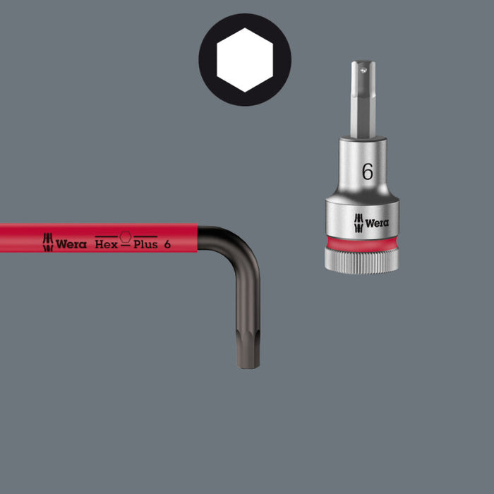 Wera 950 SPKS L-Key Multicolour Hex-Plus 1/4in Imperial Blacklaser