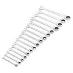 Draper Hi-Torq Metric Ratchet Combination Spanner Set, 16 Pce
