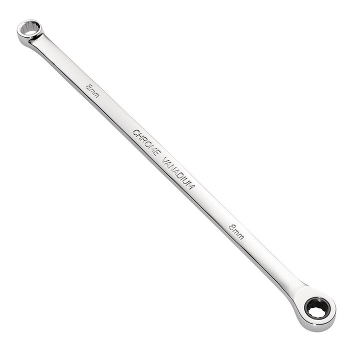 Draper HI-TORQ® Metric Extra-Long Double Ring Ratchet Spanner, 8mm