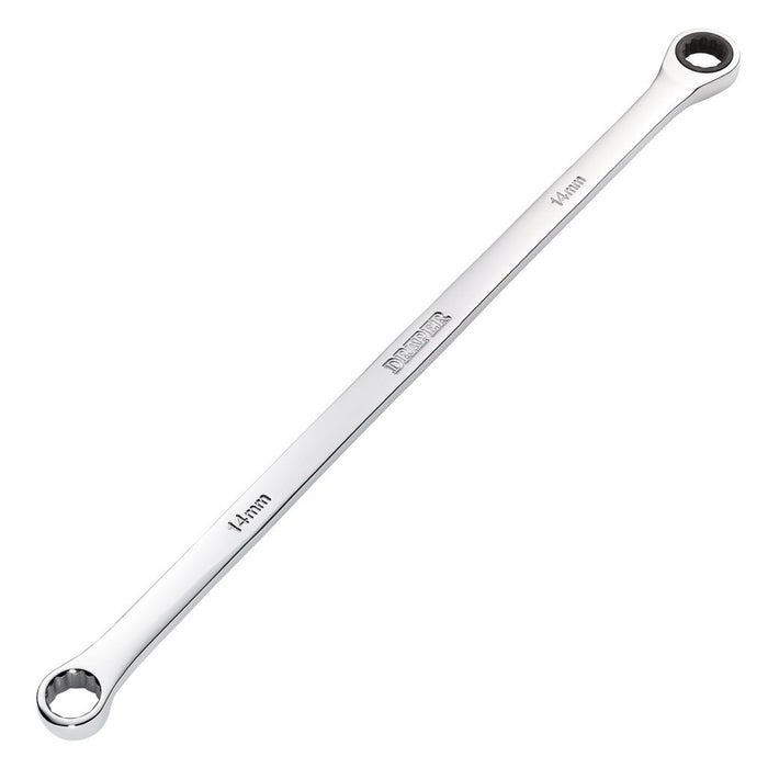Draper HI-TORQ® Metric Extra-Long Double Ring Ratchet Spanner 14mm