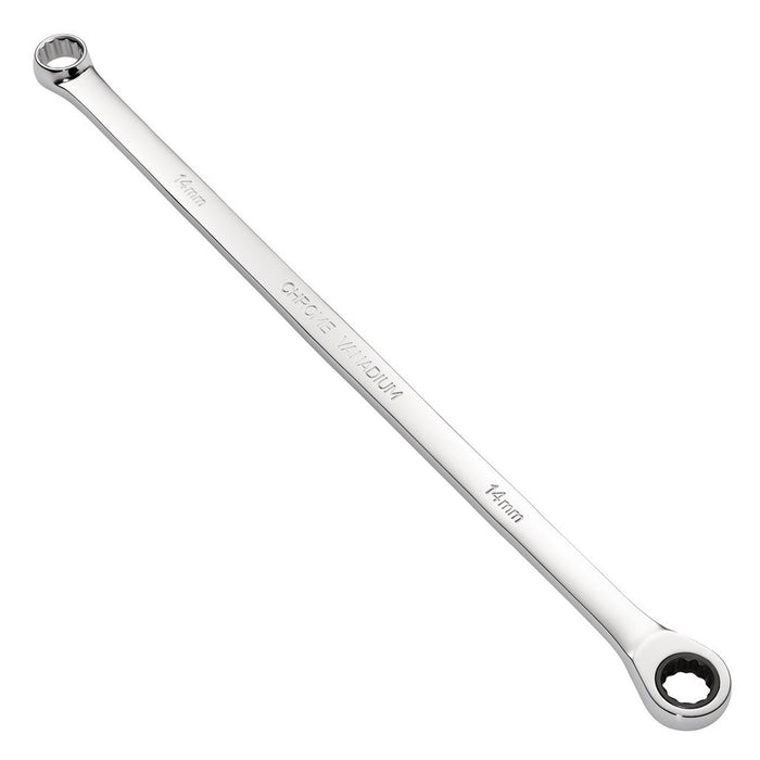 Draper HI-TORQ® Metric Extra-Long Double Ring Ratchet Spanner 14mm