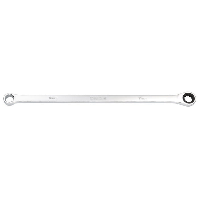 Draper HI-TORQ® Metric Extra-Long Double Ring Ratchet Spanner, 15mm