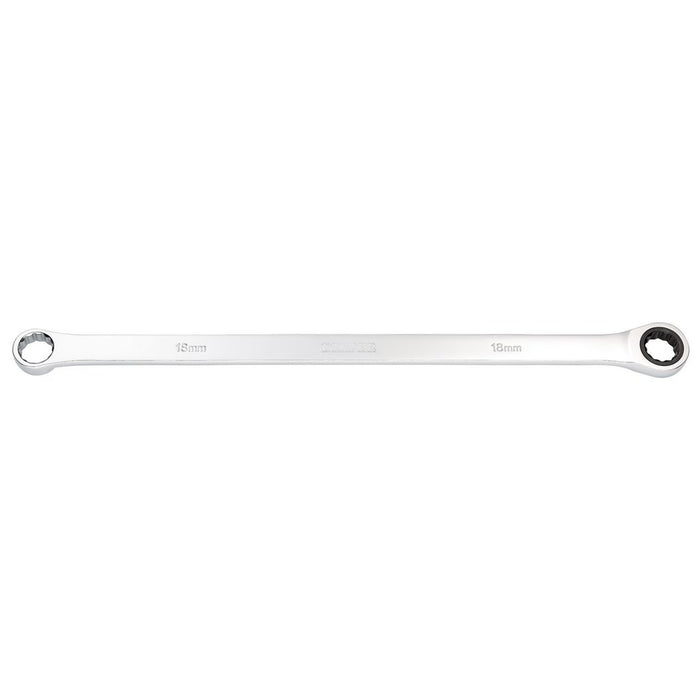 Draper HI-TORQ® Metric Extra-Long Double Ring Ratchet Spanner 18mm
