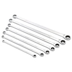 Draper HI-TORQ® Metric Extra-Long Double Ring Ratchet Spanner Set 7 Pce
