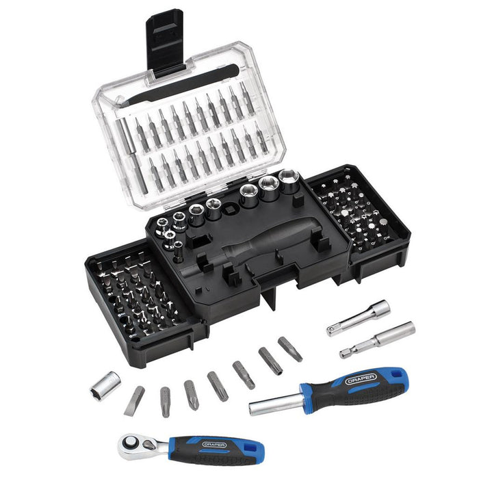 Draper Ratchet and Screwdriver Bit Set 92 Piece 27785