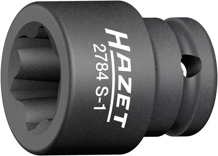 Hazet 1/2in Impact Socket Set With Groove Profile 39mm 2784S-1 
