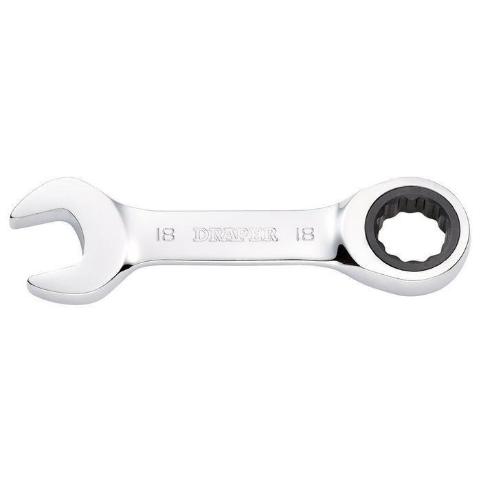 Draper Hi-Torq Metric Stubby Ratchet Combination Spanner 18mm