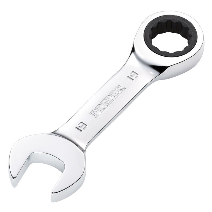 Draper Hi-Torq Metric Stubby Ratchet Combination Spanner 19mm