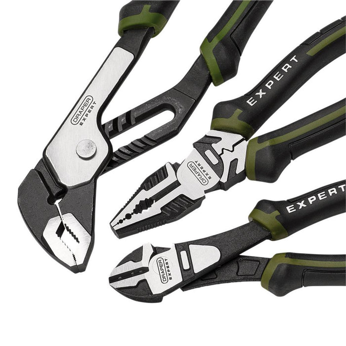 Draper Expert High Leverage Pliers Set with Water Pump Pliers (3 Piece)