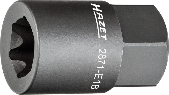 Hazet Brake Calliper Torx Socket 2871-E18 Outside Hexagon 22mm Outside Torx Profile E18