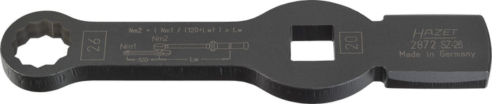 Hazet 3/4in 26mm Box-End Wrench Striking Face Pattern 12-Point With 2 Striking Faces 2872SZ-26 